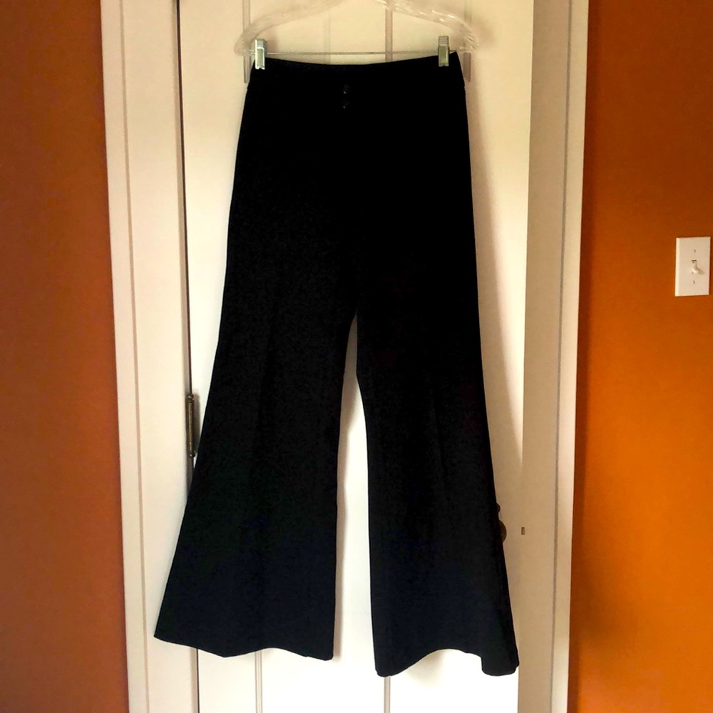 Flared black pants Benetton; stretchy luxurious fabric.